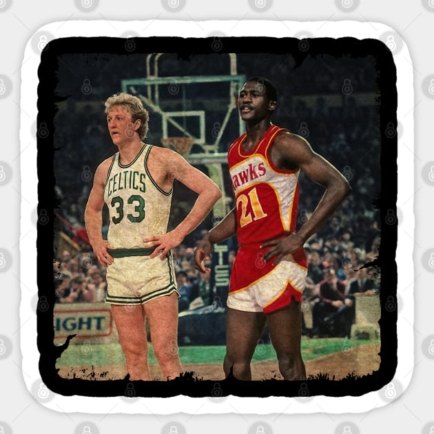 Larry Bird vs Wilkins Sticker by MJ23STORE